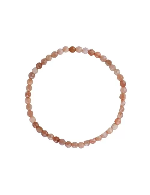 Armband - Mondstein, 04mm Kugeln, facettiert