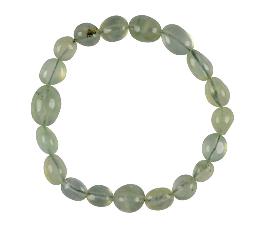 Armband - Prehnit, 10 - 12mm Nuggets