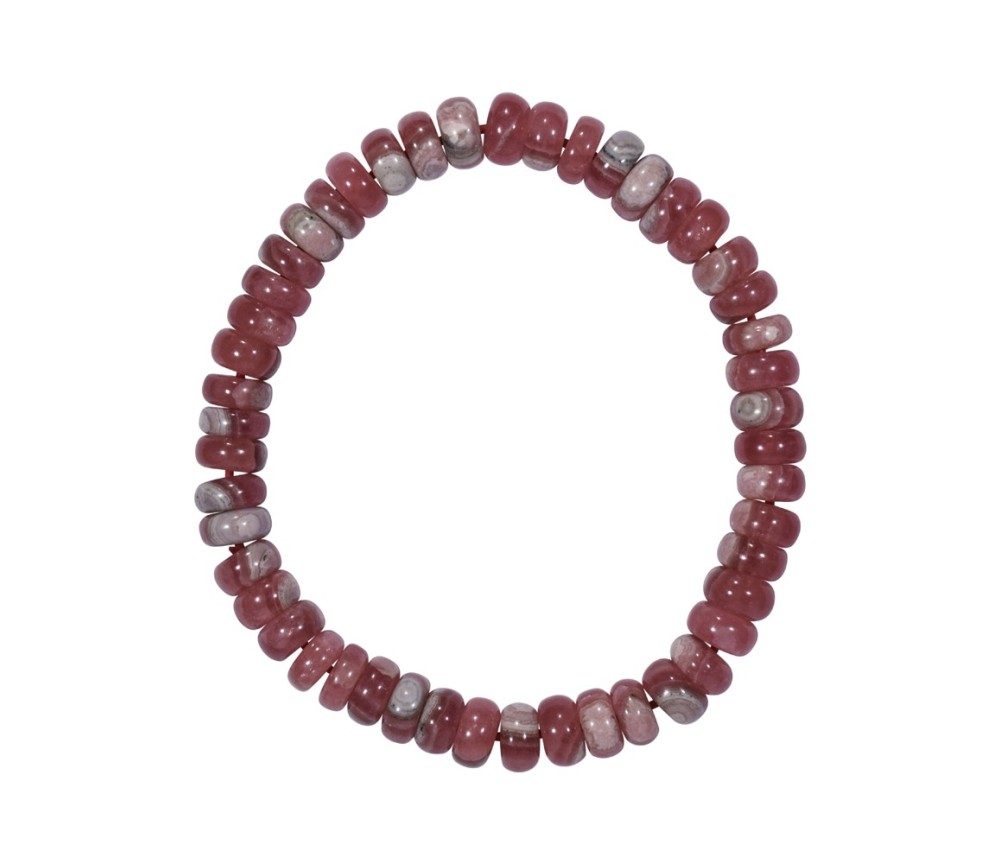 Armband - Rhodochrosit, 07-08mm Button