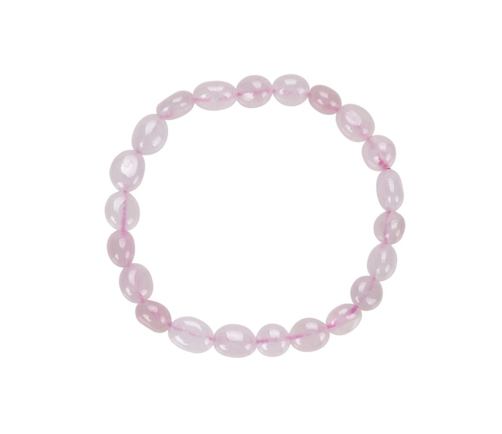 Armband - Rosenquarz, 06-08mm Nuggets