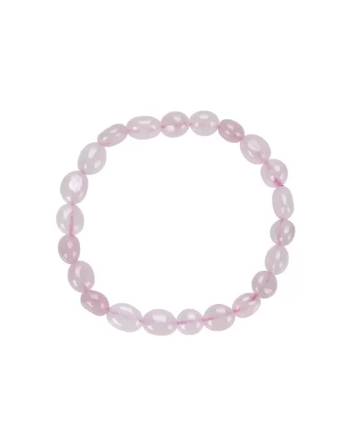 Armband - Rosenquarz, 06-08mm Nuggets