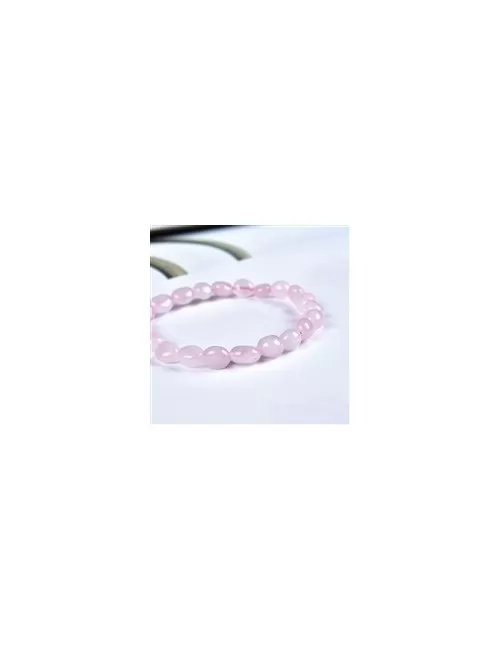 Armband - Rosenquarz, 06-08mm Nuggets