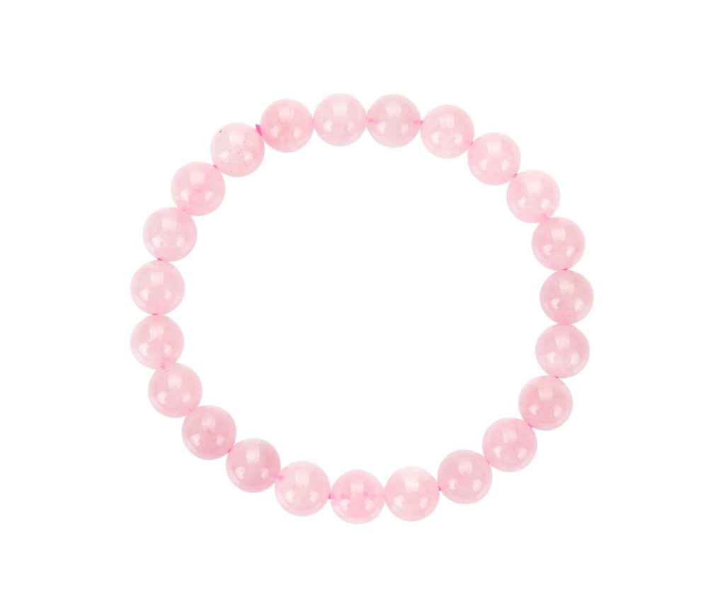 Armband - Rosenquarz extra, 08mm Kugeln