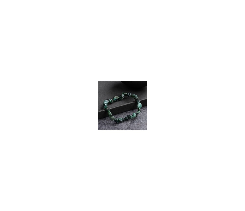 Armband - Smaragd, 08-10mm Nuggets