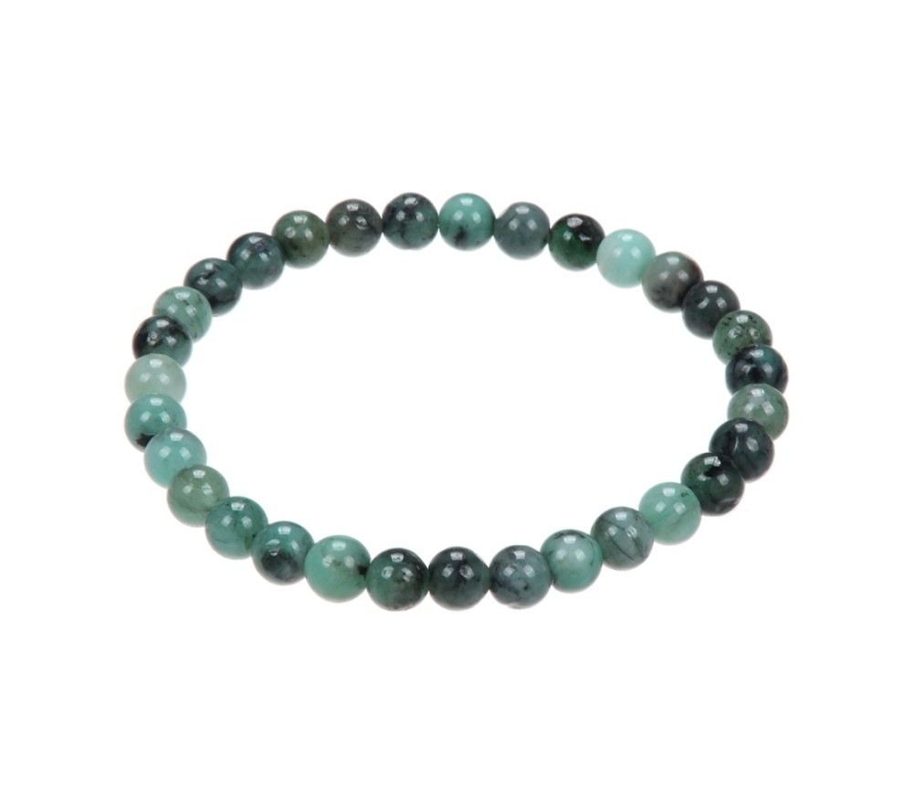 Armband - Smaragd, 06mm Kugeln
