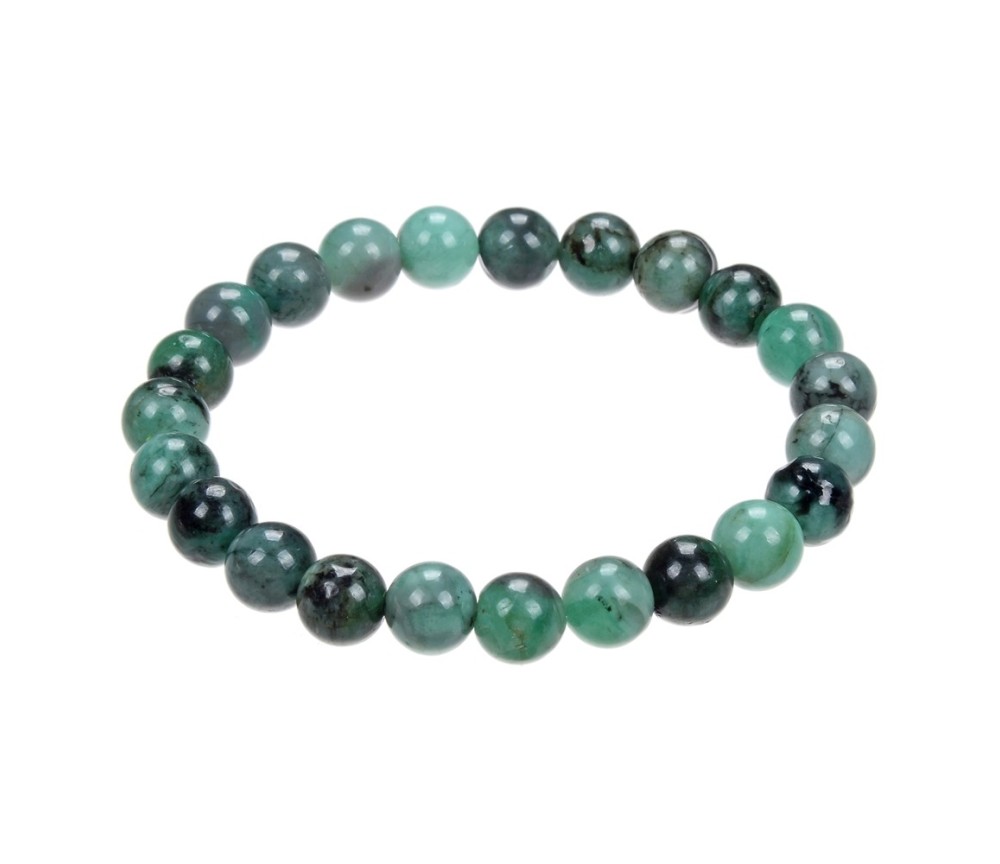 Armband - Smaragd, 08mm Kugeln