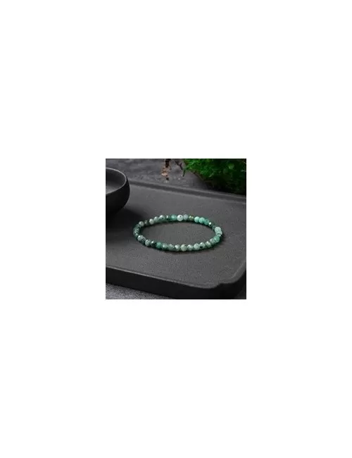 Armband - Smaragd, 05mm Kugeln, facettiert