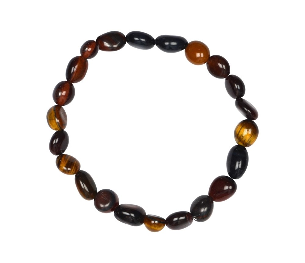 Armband - Tigerauge (gemischt), 08mm Nuggets