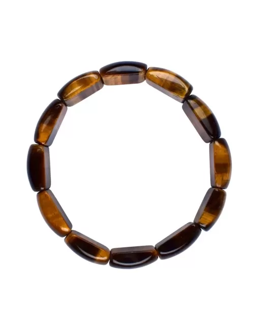 Armband - Tigerauge, Platte gewölbt