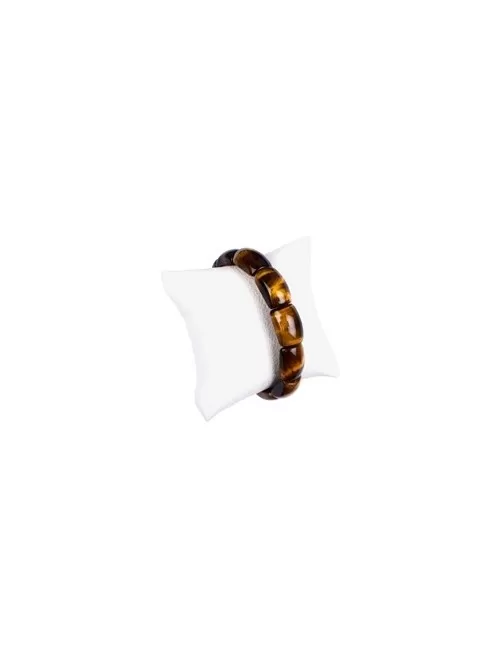 Armband - Tigerauge, Platte gewölbt