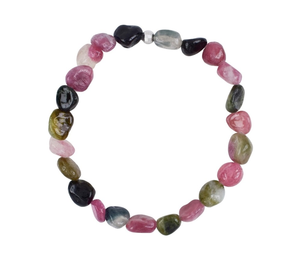 Armband - Turmalin (bunt), 06-08mm Nuggets