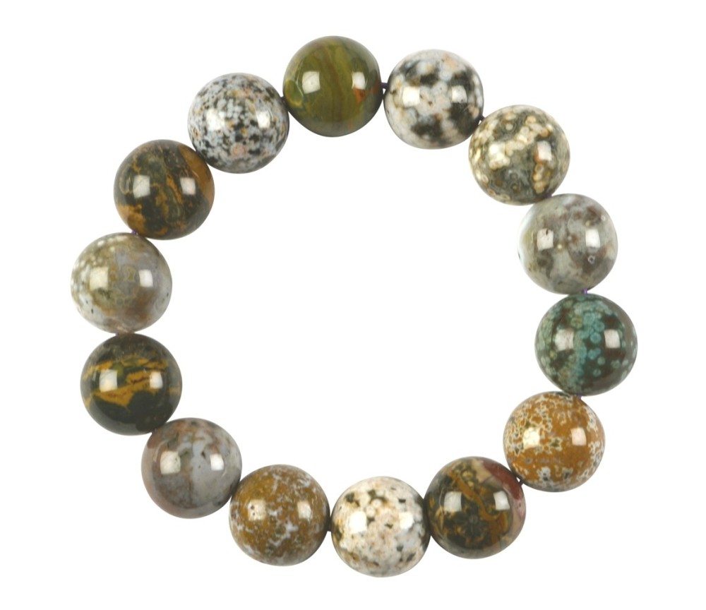 Armband - Ozeanjaspis, 15-17mm Kugeln