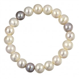 Armband - Perle weiß/silber