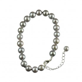 Armband - Perle hellgrau/light gray