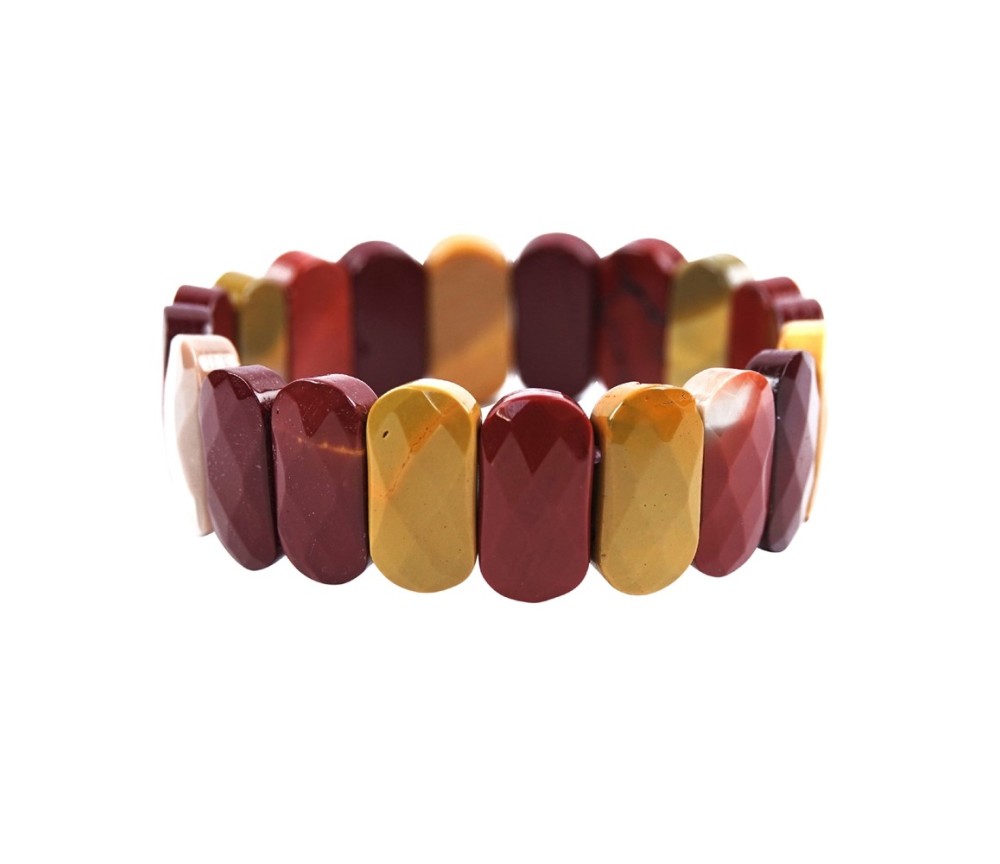 Armband - Mookait, 20 x10mm Platten, facettiert