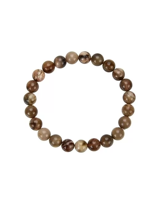Armband - versteinertes Holz, 08mm Kugeln