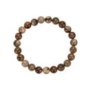 Armband - versteinertes Holz, 08mm Kugeln