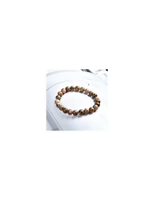 Armband - versteinertes Holz, 08mm Kugeln
