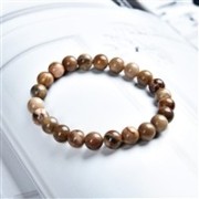 Armband - versteinertes Holz, 08mm Kugeln