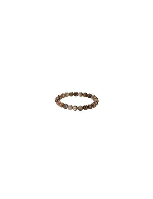 Armband - versteinertes Holz, 08mm Kugeln