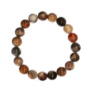 Armband - versteinertes Holz, 10mm Kugeln