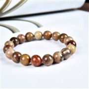 Armband - versteinertes Holz, 10mm Kugeln