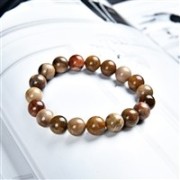 Armband - versteinertes Holz, 10mm Kugeln