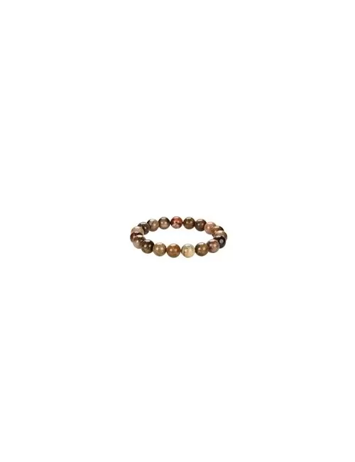 Armband - versteinertes Holz, 10mm Kugeln