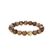 Armband - versteinertes Holz, 10mm Kugeln