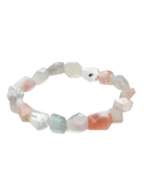 Armband - Sonnenstein (Arusha), 12 x 10mm Nuggets, facettiert