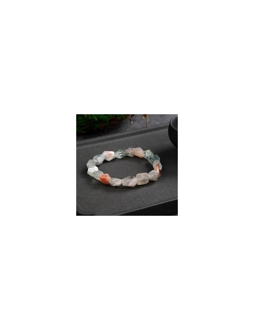 Armband - Sonnenstein (Arusha), 12 x 10mm Nuggets, facettiert