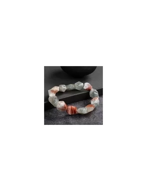 Armband - Sonnenstein (Arusha), 16 x 13mm Nuggets, facettiert