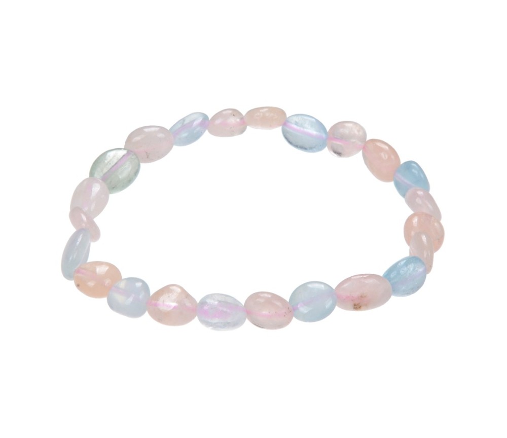 Armband - Morganit, 09mm Nuggets