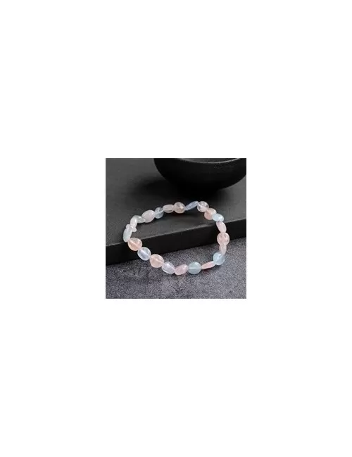 Armband - Morganit, 09mm Nuggets