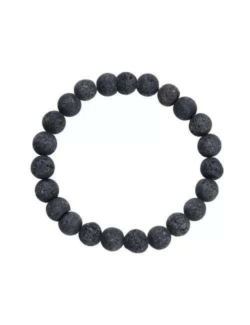 Armband - Lava (schwarz), 08mm Kugeln