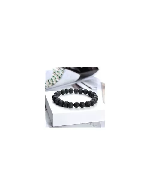 Armband - Lava (schwarz), 08mm Kugeln