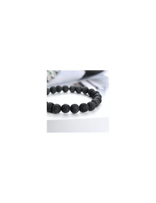 Armband - Lava (schwarz), 08mm Kugeln