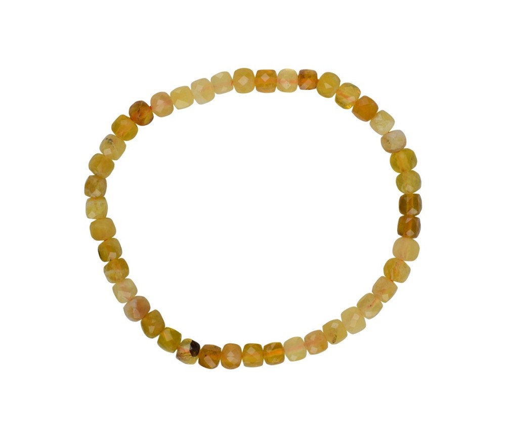 Armband - Opal (Honigopal), 04mm Würfel, facettiert