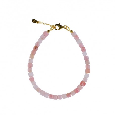 Armband - Andenopal (pink) Würfel (4mm) facettiert