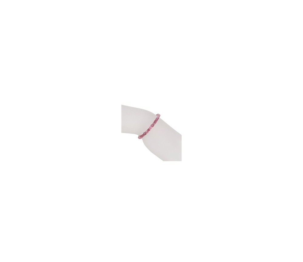 Armband - Turmalin (pink), 04mm Würfel, facettiert