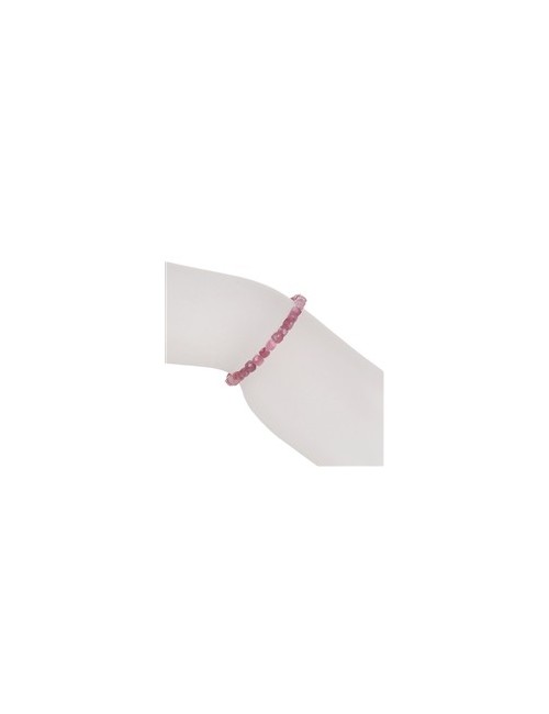 Armband - Turmalin (pink), 04mm Würfel, facettiert