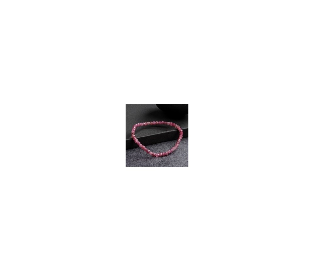 Armband - Turmalin (pink), 04mm Würfel, facettiert