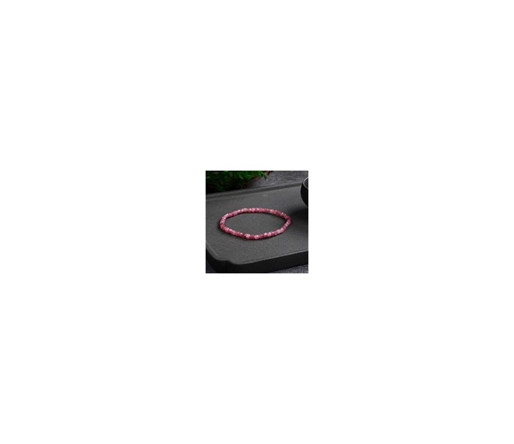 Armband - Turmalin (pink), 04mm Würfel, facettiert