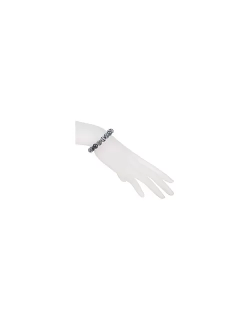 Armband - Pinolith (Eisblumenmagnesit), 08 - 09mm Kugeln