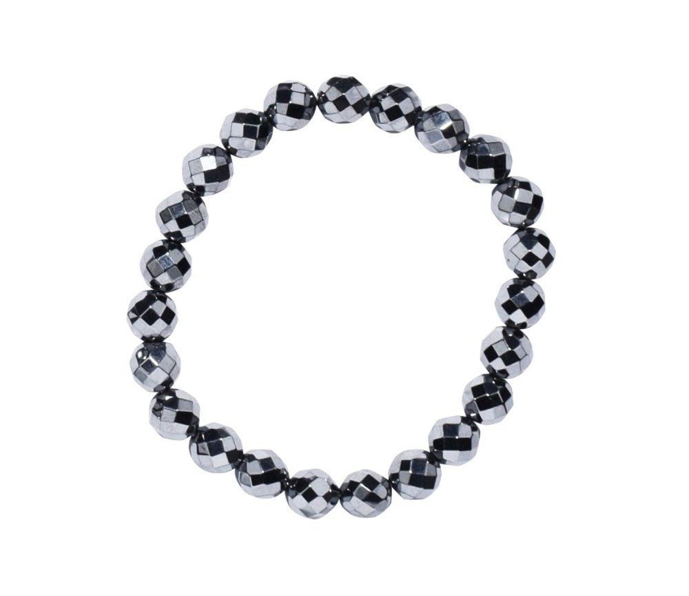 Armband - Silizium (synt.), 08mm Kugeln, facettiert