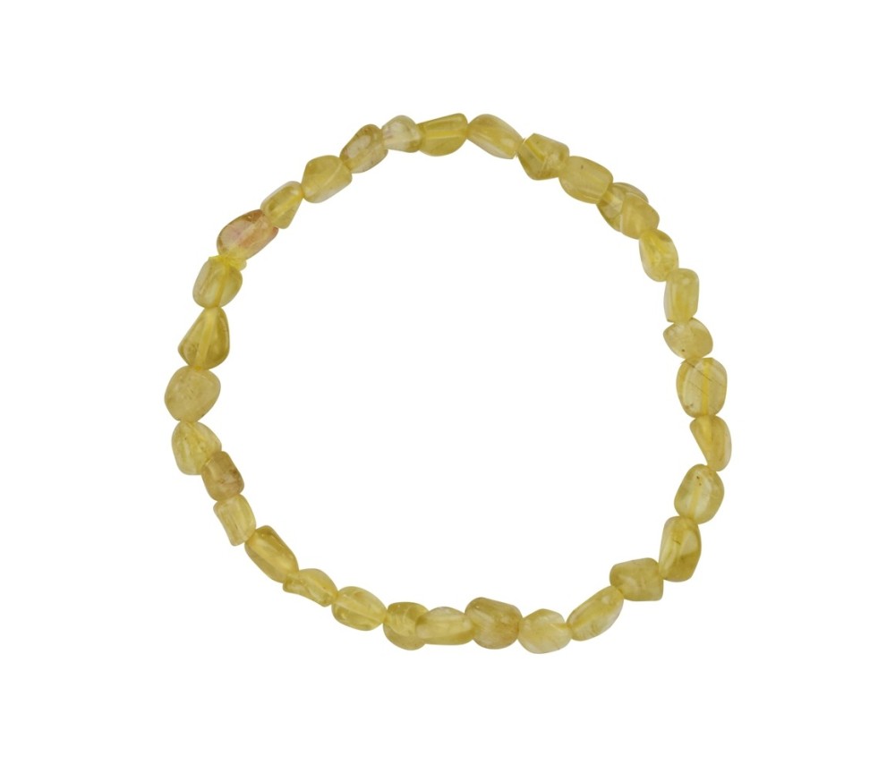 Armband - Apatit gelb (stab.), 06-08mm Nuggets (mini)