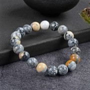Armband - Maligano-Jaspis, 10mm Kugeln, 19cm