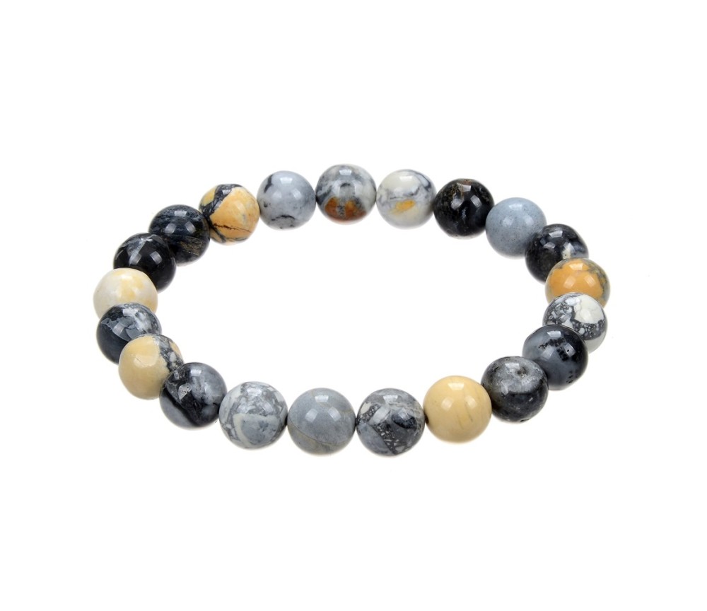 Armband - Maligano-Jaspis, 10mm Kugeln, 21cm