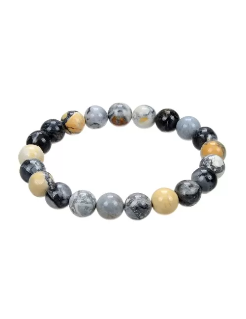 Armband - Maligano-Jaspis, 10mm Kugeln, 21cm