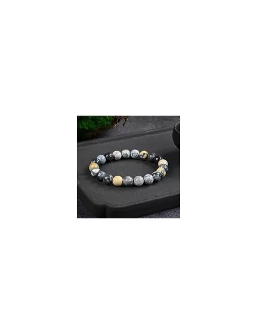 Armband - Maligano-Jaspis, 10mm Kugeln, 21cm